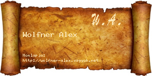 Wolfner Alex névjegykártya